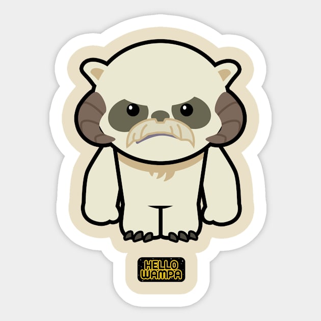 Hello Wampa - Wampa Sticker by markpaulik